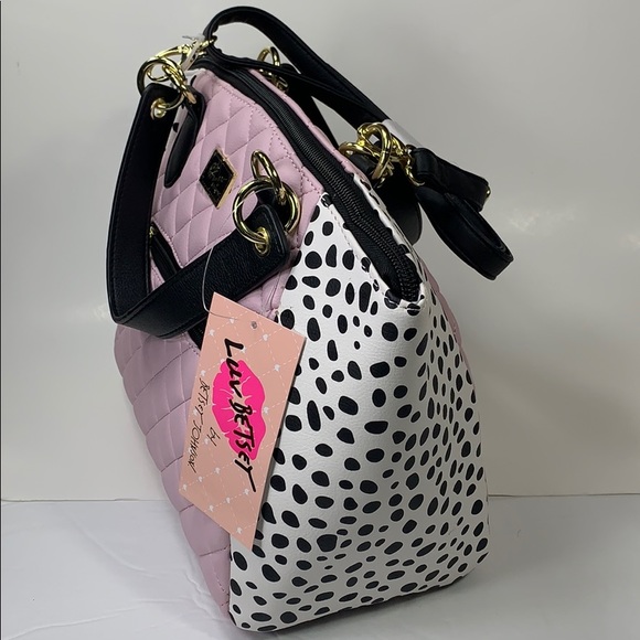 NWT. Betsey Johnson satchel quilted w/animal print - Picture 2 of 8